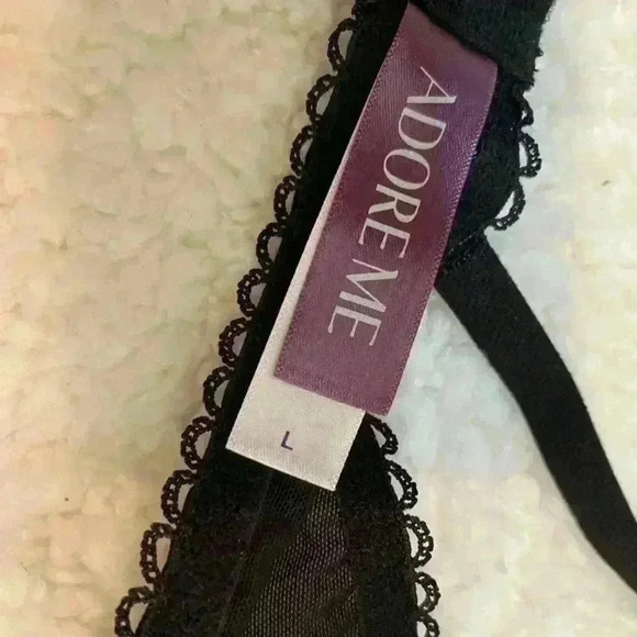 NWT ADORE ME BLACK LACE LINGERIE SIZE L - Picture 7 of 7
